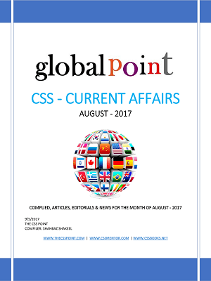 Monthly Global Point Current Affairs August 2017