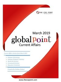 Monthly Global Point Current Affairs March 2019
