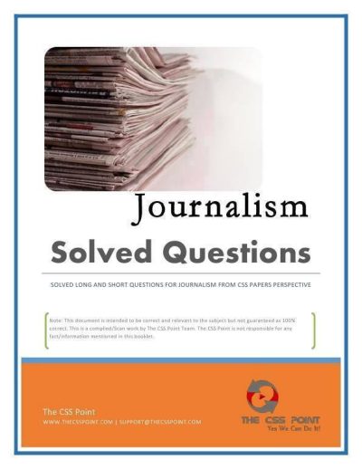 CSS Solved Journalism Questions eBook