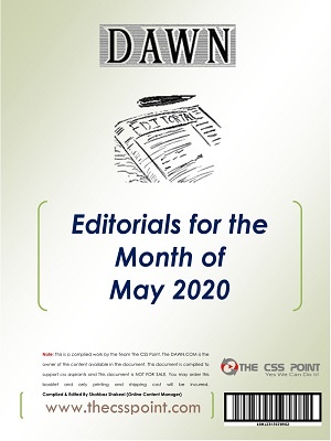 Monthly DAWN Editorials May 2020
