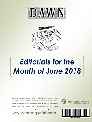 Monthly DAWN Editorials June 2018