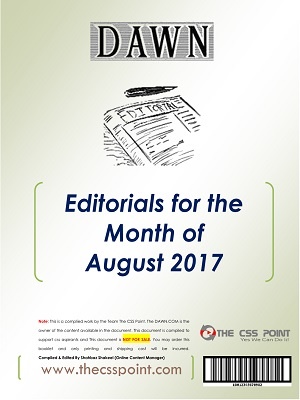 Monthly DAWN Editorials August 2017