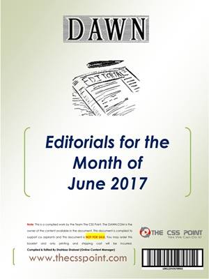 Monthly DAWN Editorials – June 2017