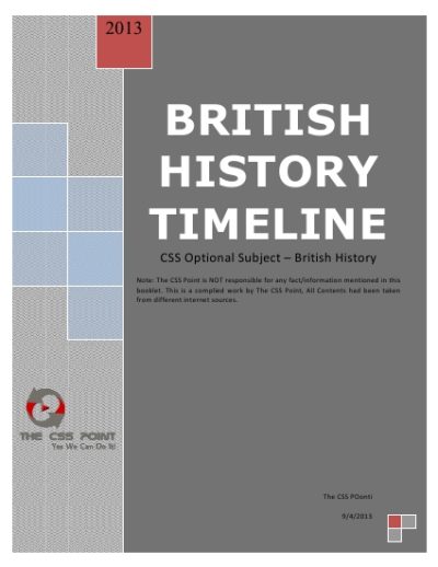 British History Timeline