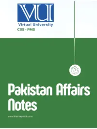 Pakistan Affairs Complete Notes By VU