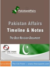 Pakistan Affairs Timeline and Notes