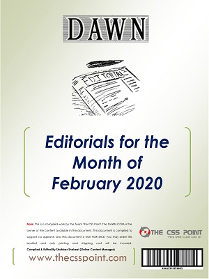 Monthly DAWN Editorials February 2020