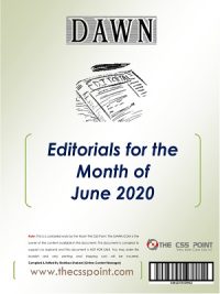 Dawn Editorials June 2020 300400