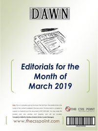 Monthly DAWN Editorials March 2019