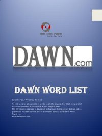 Important DAWN Word’s List