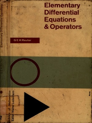 Elementary Differential Equations & Operators By Reuter