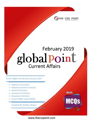 Monthly Global Point Current Affairs February 2019 with MCQs