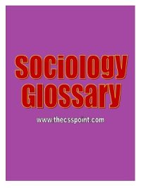 Glossary of Sociology