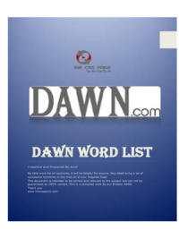 Important DAWN Word's List