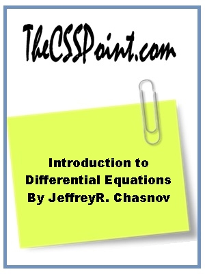 Introduction to Differential Equations By Jeffrey R. Chasnov