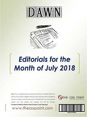 Monthly DAWN Editorials July 2018