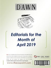 Monthly DAWN Editorials April 2019