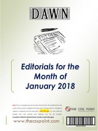 Monthly DAWN Editorials January 2018