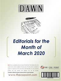 Monthly DAWN Editorials March 2020