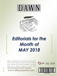 Monthly DAWN Editorials May 2018