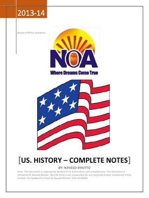 History of USA Complete Notes By NOA