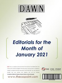 Monthly DAWN Editorials January 2021