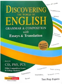 Discovering The World of English With Grammar, Composition & Essays, Translations By JWT