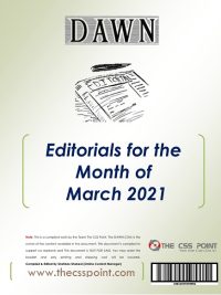 Monthly DAWN Editorials March 2021
