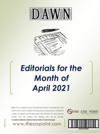 Monthly DAWN Editorials April 2021