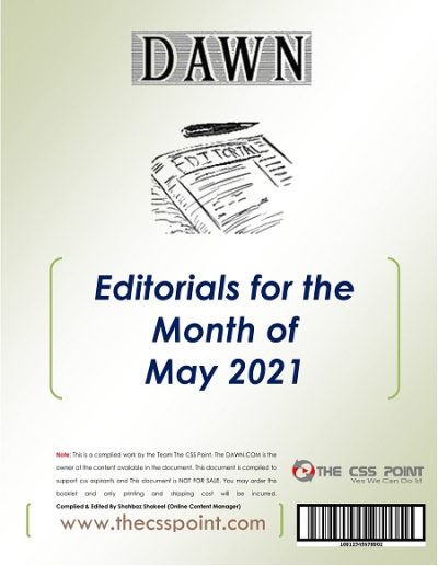 Monthly DAWN Editorials May 2021