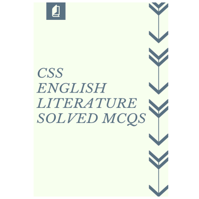 CSS English Literature Solved MCQs