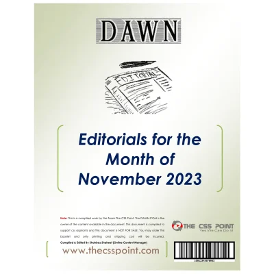 Dawn Editorials November 2023 Monthly Issue