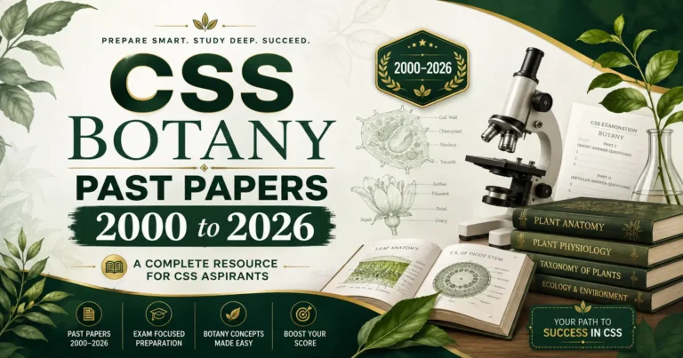 CSS Botany Past Papers 2000 to 2026