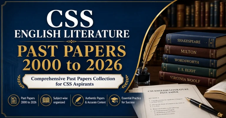 CSS English Literature Past Papers 2000 to 2026