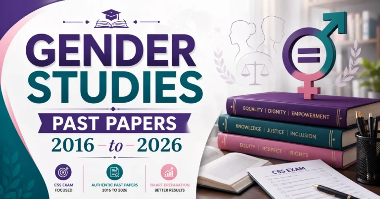 Gender Studies Past Papers 2016 to 2026