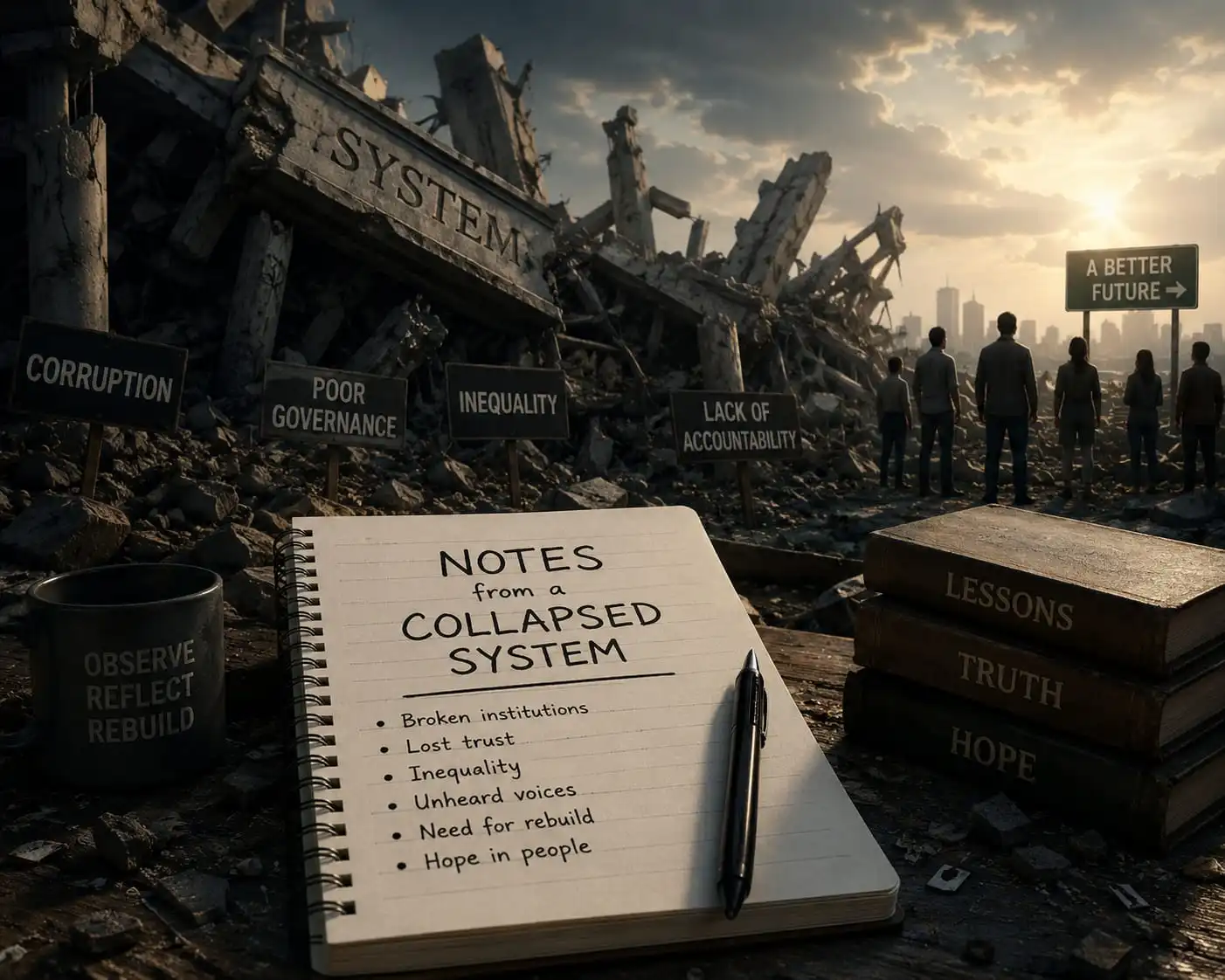 Notes from a collapsed system BY Farrukh Khan Pitafi