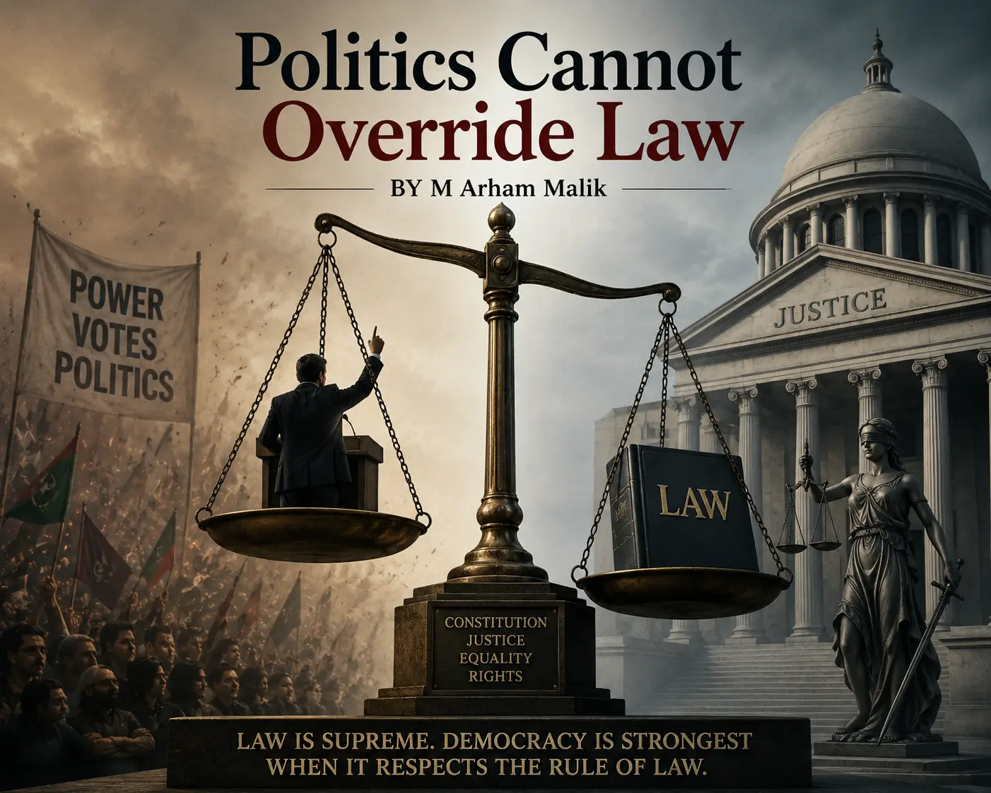 Politics Cannot Override Law BY M Arham Malik
