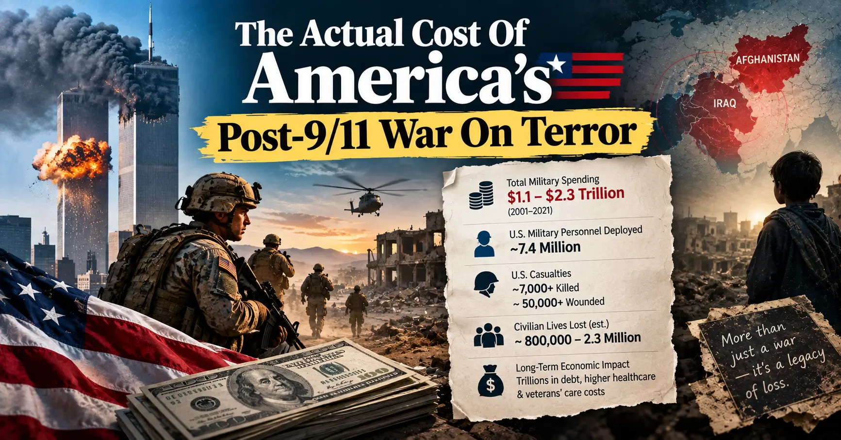 The​‍​‌‍​‍‌ Actual Cost Of AmericaвЂ™s Post-9/11 War On Terror