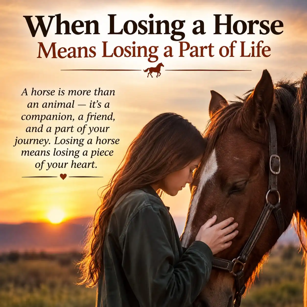 When Losing a Horse Means Losing a Part of Life